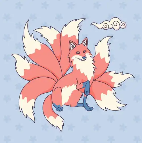 九尾狐动漫插画0