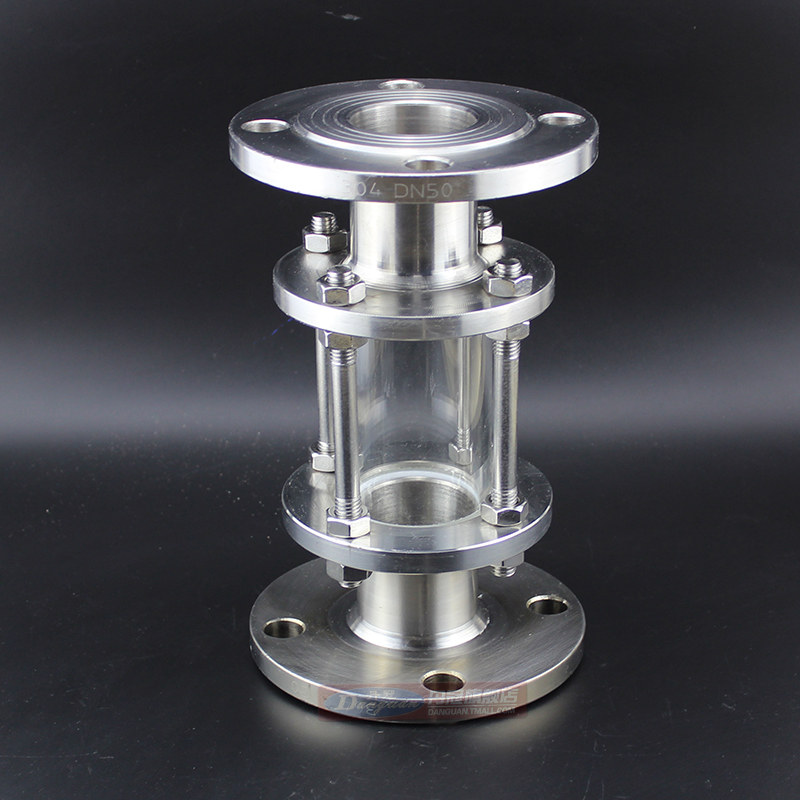 不锈钢304法兰玻璃视盅 管道视窗 直通视镜 直流式窥镜dn15-dn200