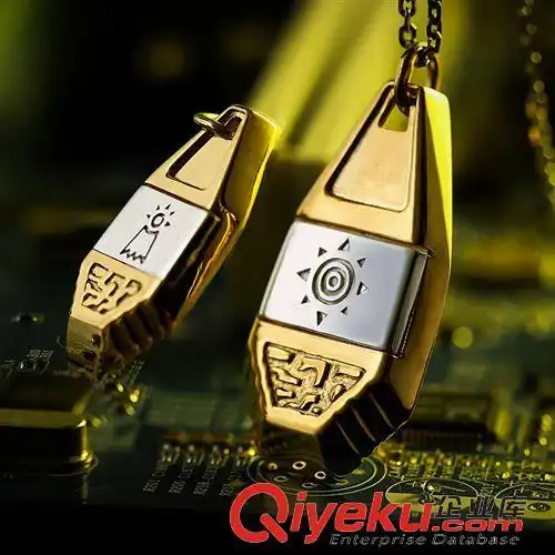 s-数码宝贝 数码宝贝项链 进化徽章 八神太一勇气徽章 925纯银吊坠