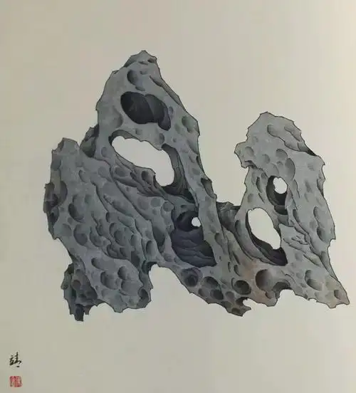 图文教程丨石头工笔着色步骤