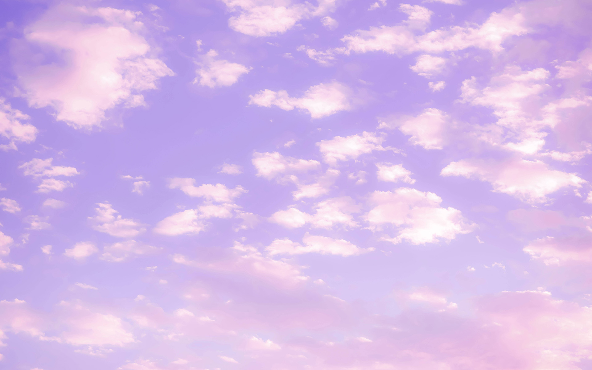 少女心粉紫色天空风景桌面壁纸