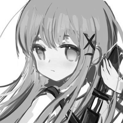 女生黑白动漫头像可爱超萌图片  卡通动漫女生头像大全可爱