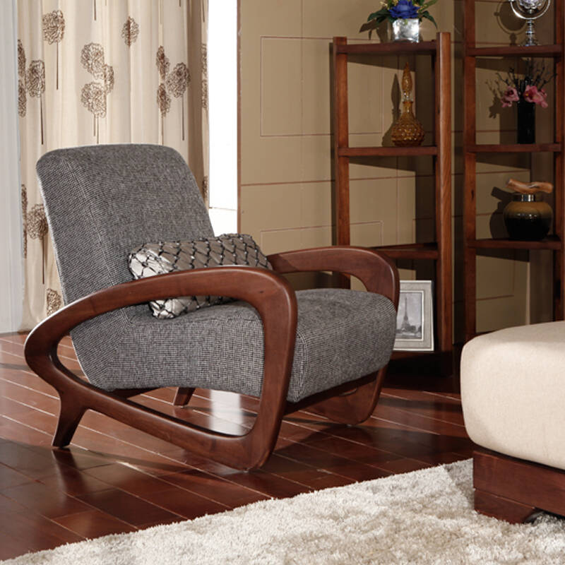 惠宜家居 高档实木休闲沙发胡桃木沙发