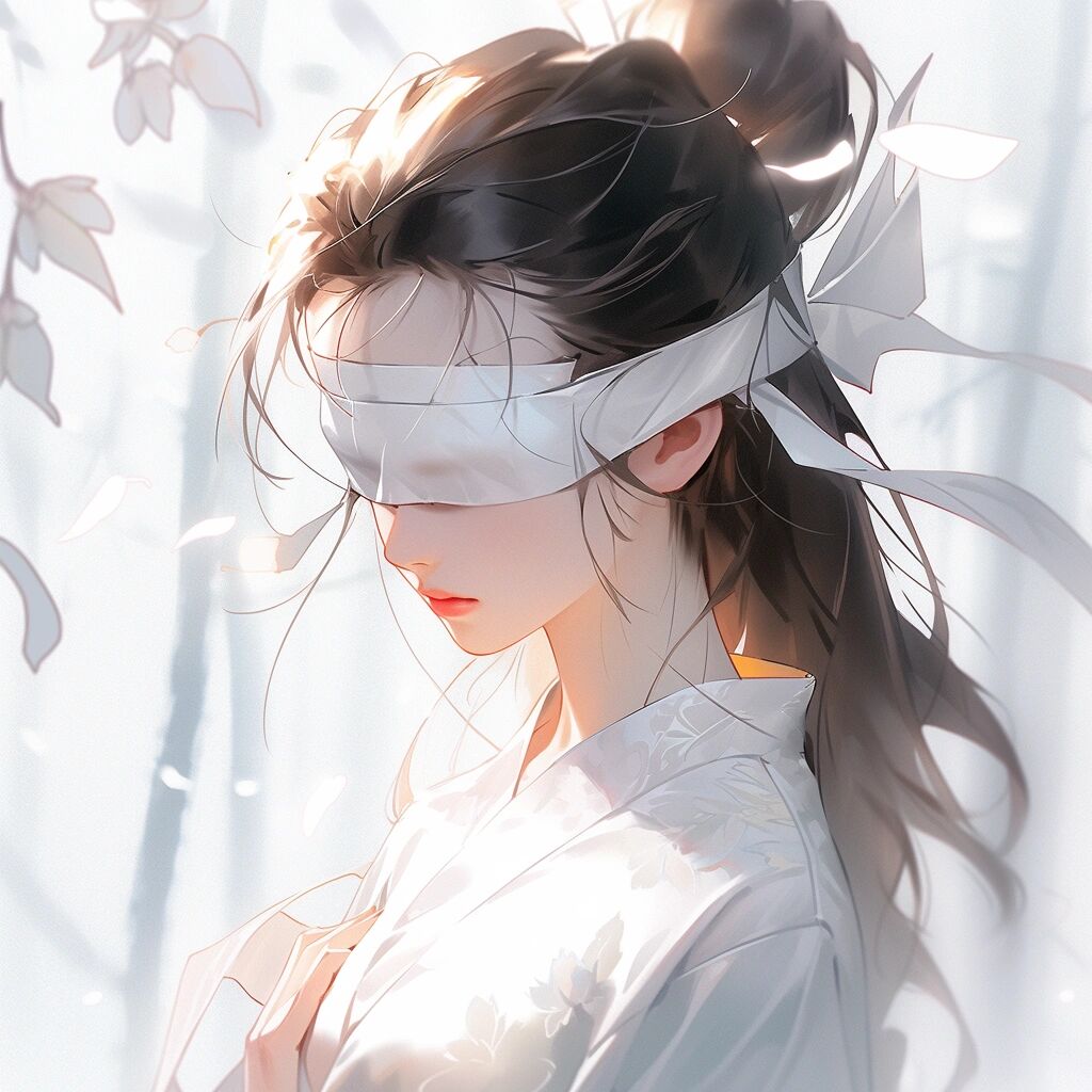 白色系列|蒙眼|女头    禁欲系