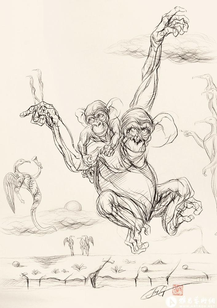 猴子速写系列004