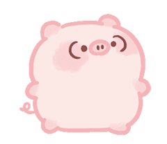 一组可爱小粉猪表情包