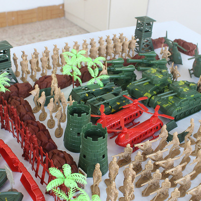 520件超级军团要塞军事基地军队模型士兵打仗场景沙盘过家家玩具