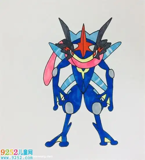 甲贺忍蛙怎么画教程精灵宝可梦简笔画甲贺忍蛙简笔画教程