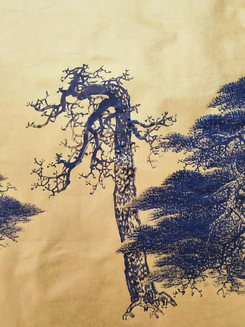 国画松树#手绘国画 #国画山水 #松树画法 #书画 - 抖音