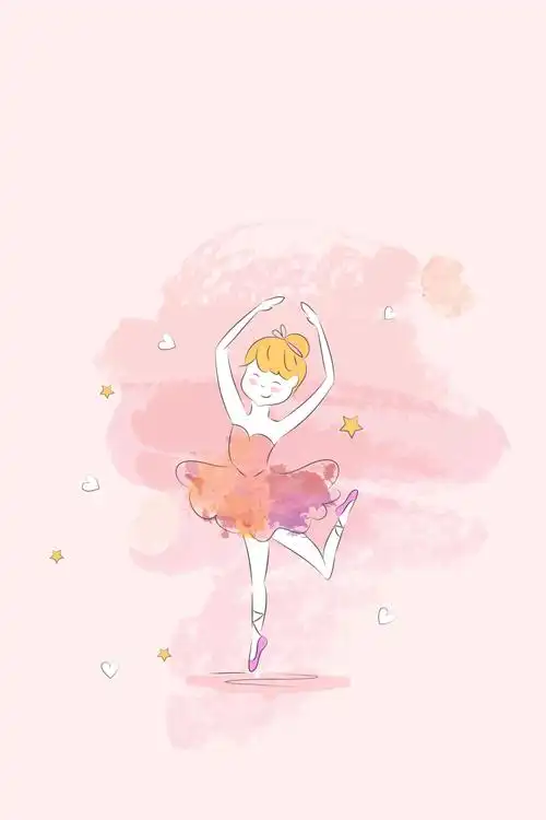 矢量梦幻女性芭蕾舞海报背景