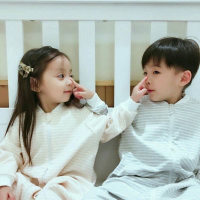 超萌小孩头像情侣一对男孩女孩
