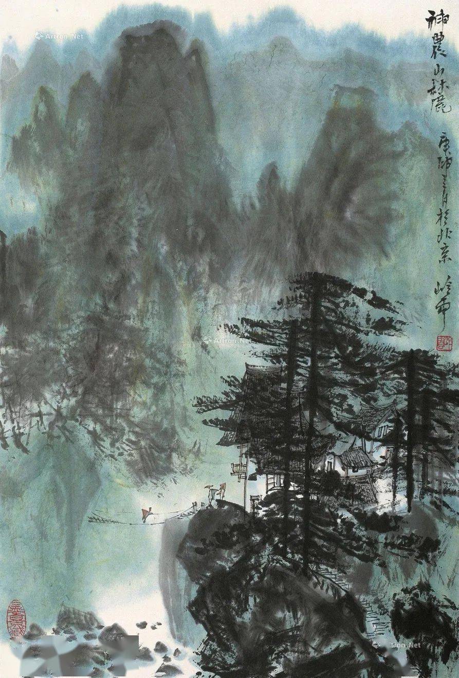 秦岭云笔下的大写意山水画笔墨老辣气吞山河