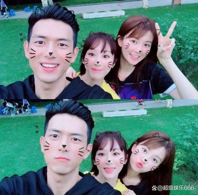 杨紫晒动态,李现也出现在照片里,扮鬼脸的样子真可爱呀