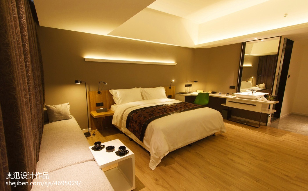 酒店客房效果图_主题酒店装修_设计本专题