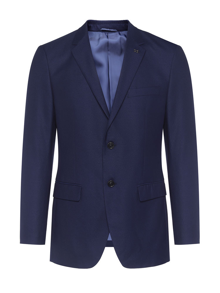 andrew mackenzie/安德鲁·麦肯锡男士深藏青色西服外套/羊毛混纺