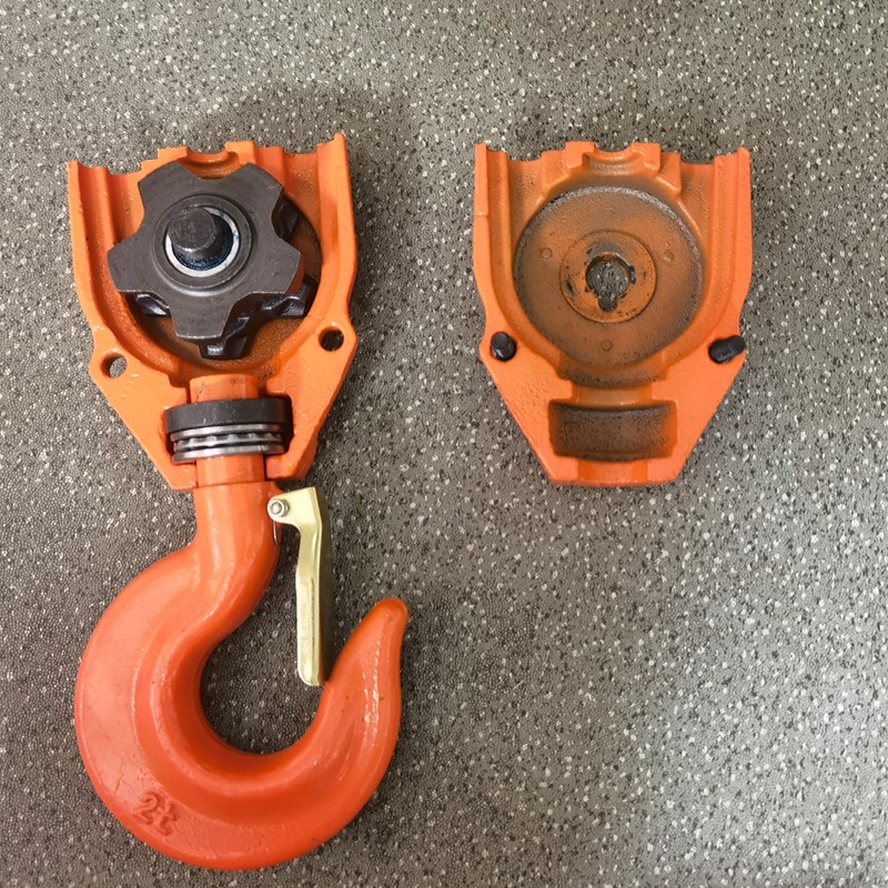 链条葫芦下钩日式鬼头款日立吊机专用轴承挂钩起重葫芦旋转钩双业1吨