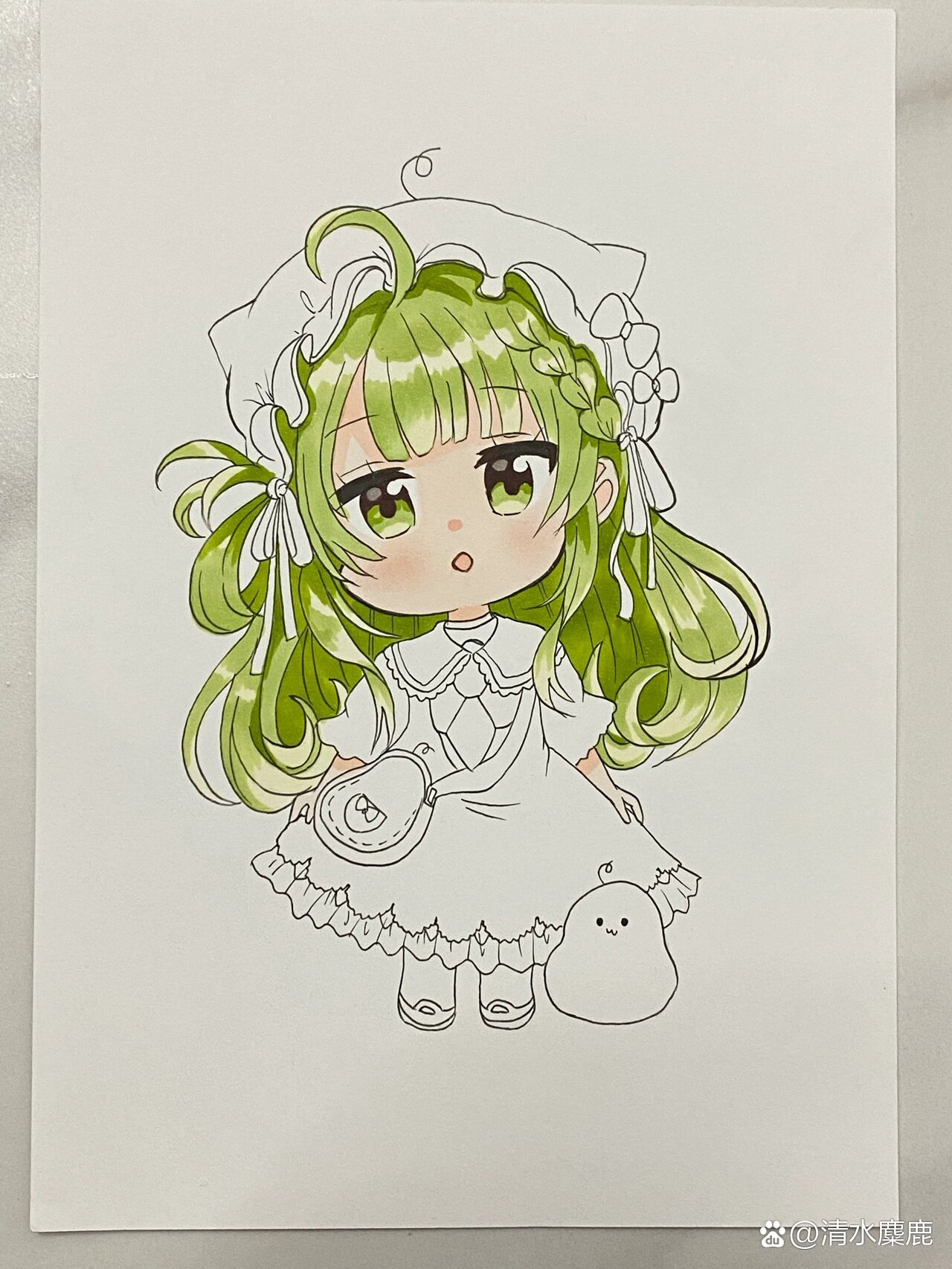 q版人物马克笔手绘临摹(线稿教程