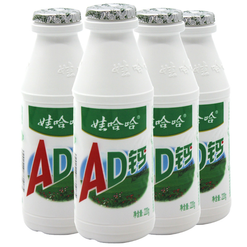娃哈哈ad钙奶220ml4瓶乳酸饮料童年的味道