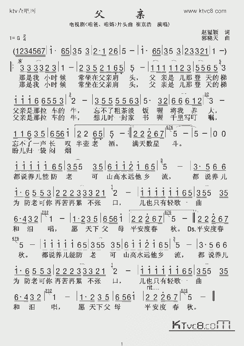 父亲(崔京浩)_歌谱简谱_哆来咪123曲谱网