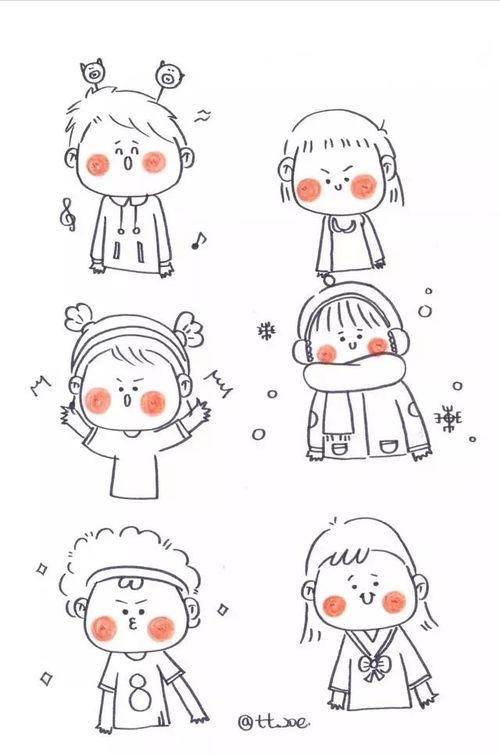 100个萌萌哒人物的简笔画