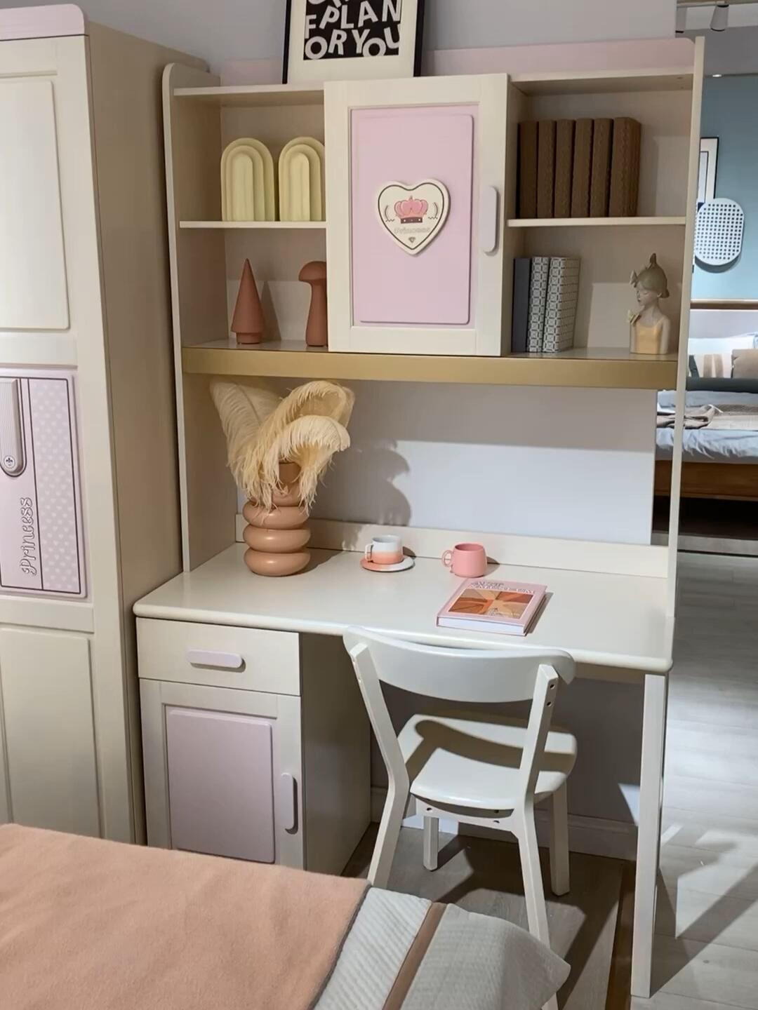 全实木女孩书桌