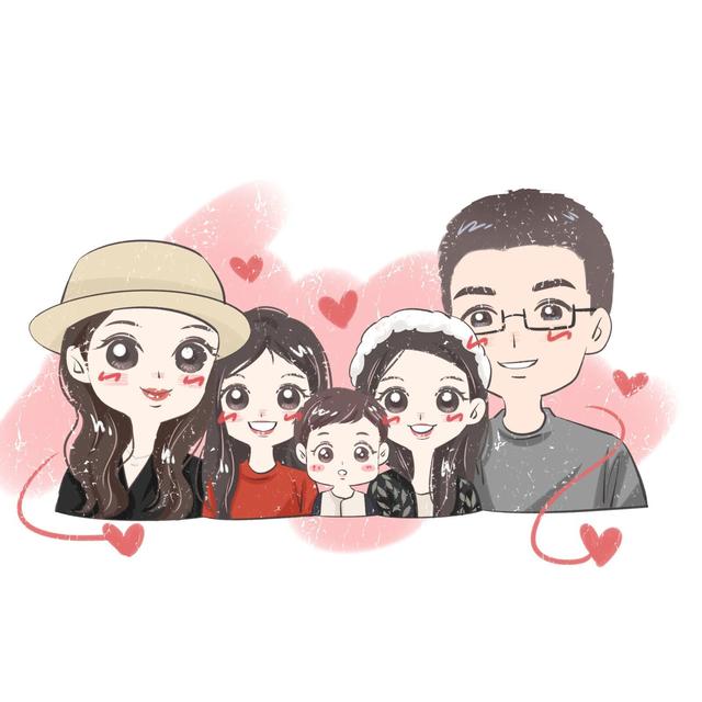 全家福头像,一定是特别的缘分才能变成一家人