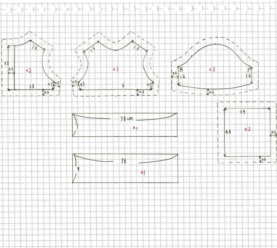 娃衣图纸分享复古裙子教程纸样在这里哟