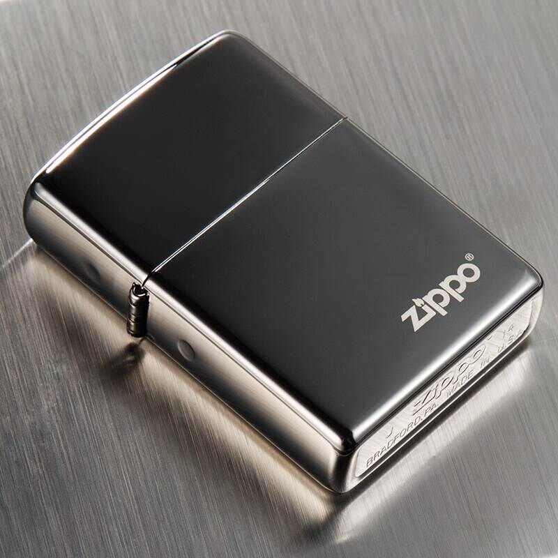 优惠券后356.9元,大促zippo煤油打火机原装黑冰标志酷炫蓝冰幻彩刻字z