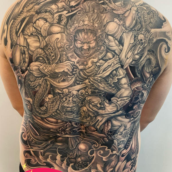 大黑天大黑天形态:单首六臂,_纹身吧社区 - 纹身大咖