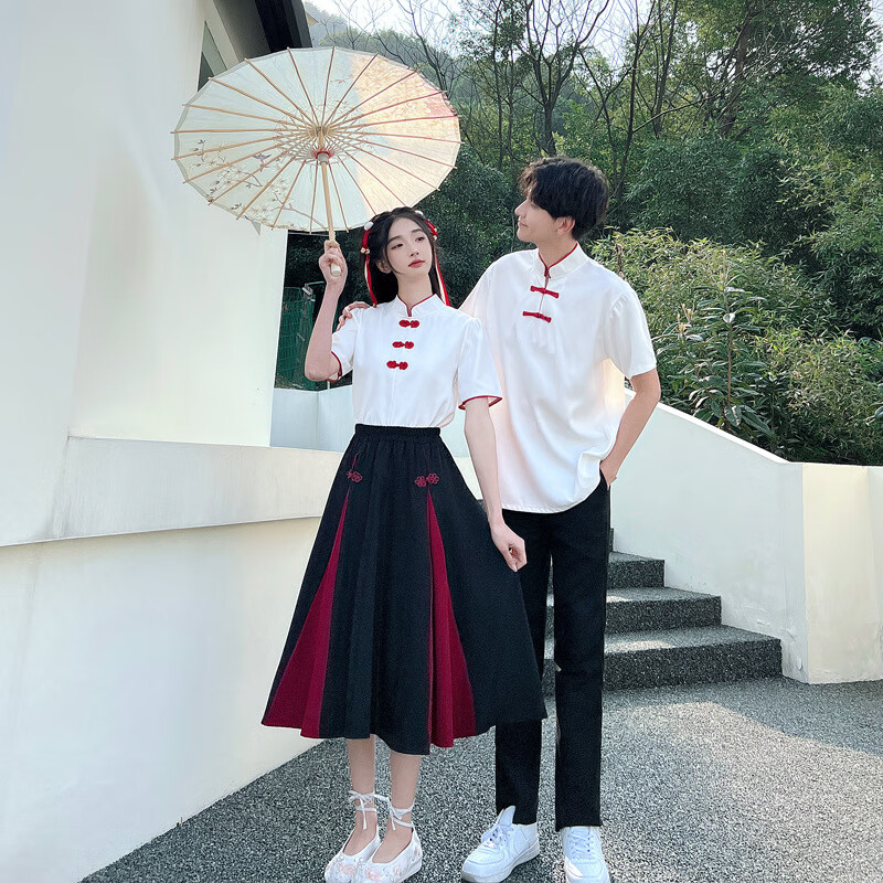 hiewi初高中生演出服学生班服夏季民国风表演舞台服校服套装毕业照