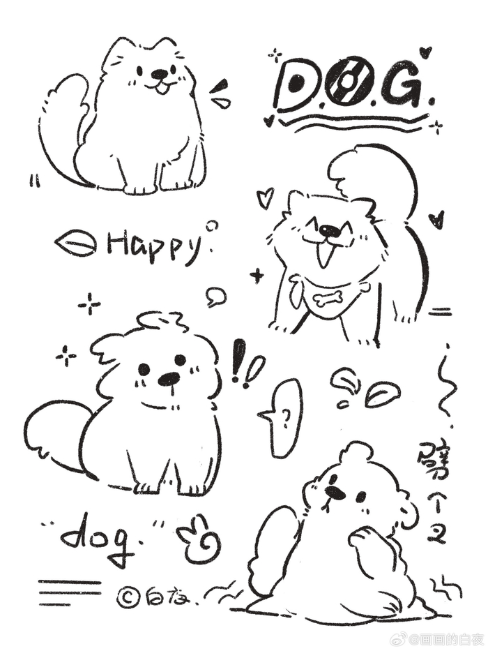 猫猫狗狗简笔画