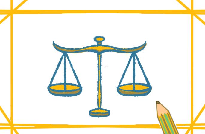 关于秤的简笔画天平简笔画大全4个教程天秤座简笔画七彩的钻石简笔画