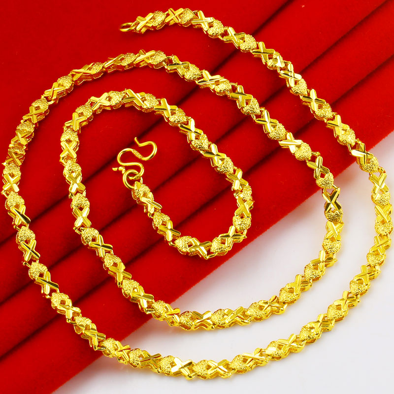 千影珠宝金店同款黄色金项链女款妈妈成色真足新娘结婚首饰送朋友生日