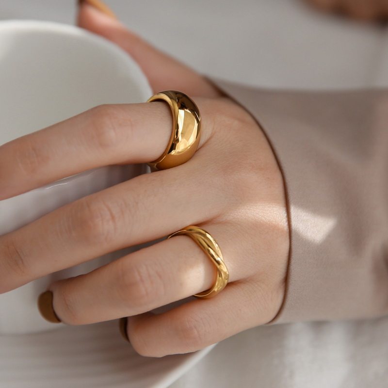 欧美风ins高级感夸张复古宽版大戒指女食指个性冷淡风指环不掉色