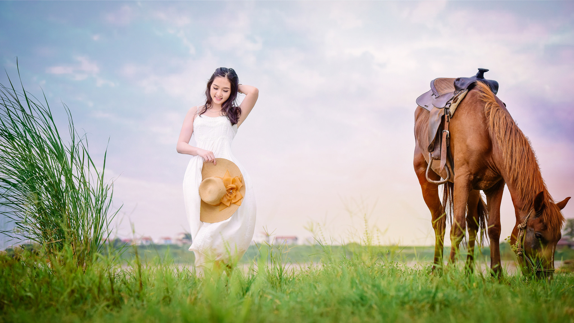 清纯可爱女孩唯美养眼桌面壁纸