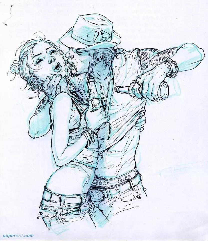 人肉打印机韩国速写大师金政基近期作品