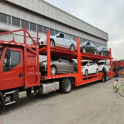 轿运车车辆运输半挂车轿运车电动车运输车鸿福汽车