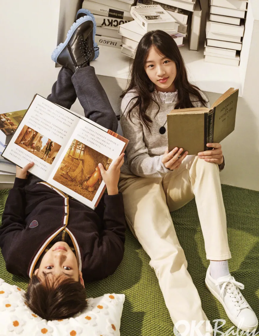 吴尊带儿女拍杂志封面12岁neinei身高直追爸爸父女同框像兄妹