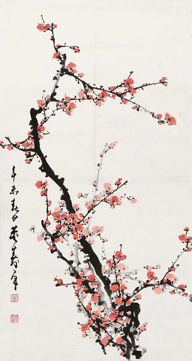 董寿平 梅花 立轴 水墨纸本作品欣赏