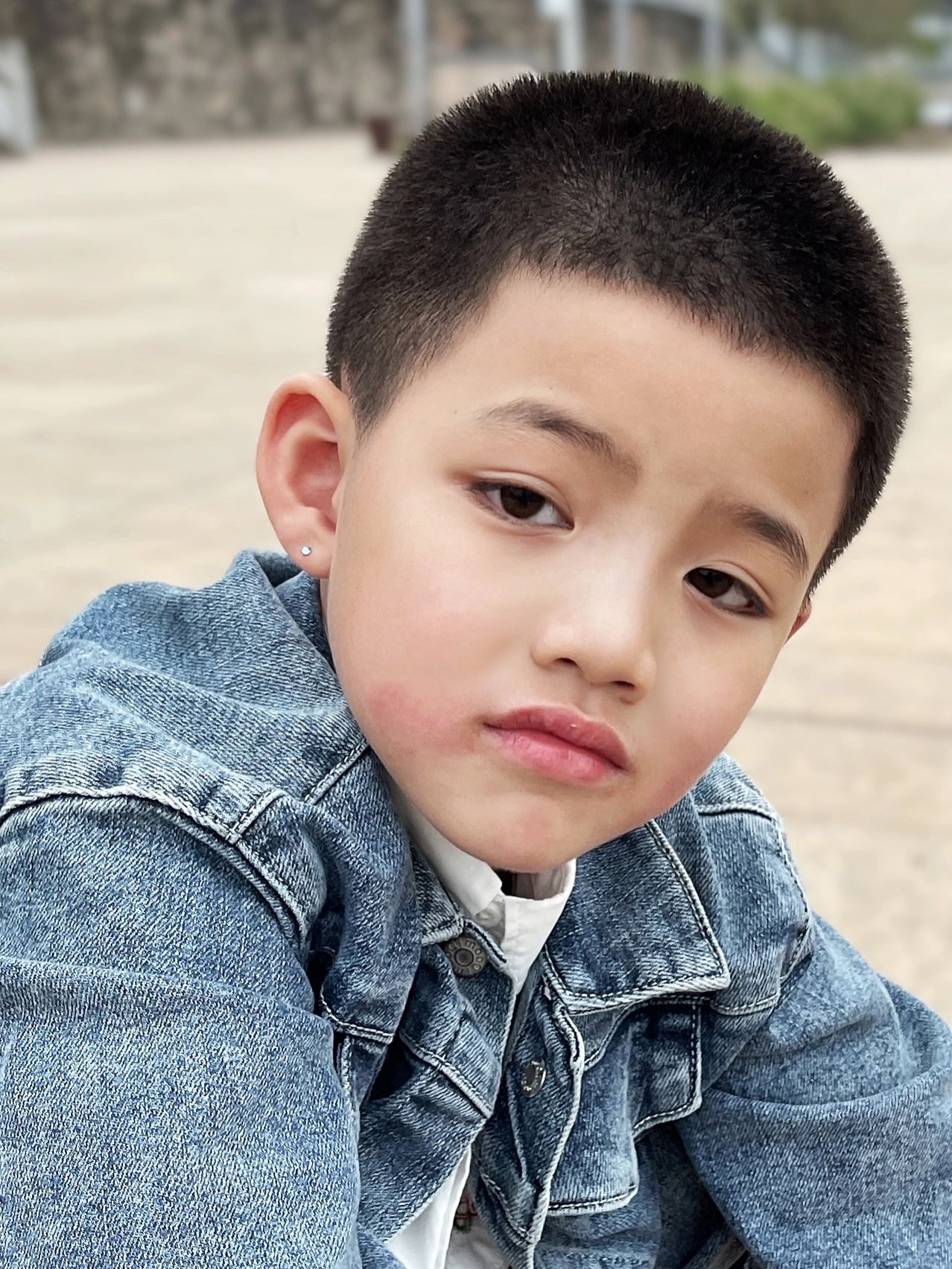 男童发型|寸头也太考验颜值了吧94 圆溜溜的小脑袋,像个小和尚太