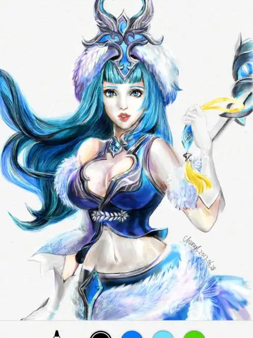 iphone备忘录画的老版王昭君