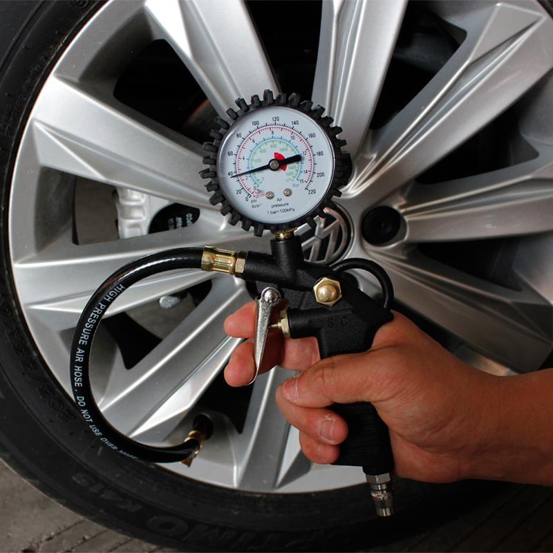 周止胎压表气压表高精度监测表带充气汽车轮胎监测器数显胎压计加led