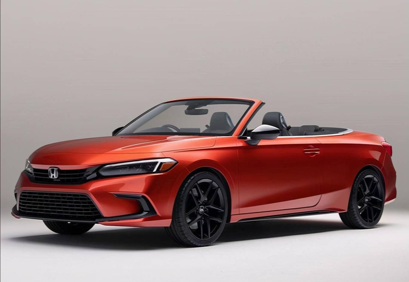 敞篷版本田思域亮相15t双门四座新潮造型真帅气