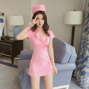 日本代购情趣大码护士服性感粉色制服诱感女诱惑私房丝袜骚超短裙