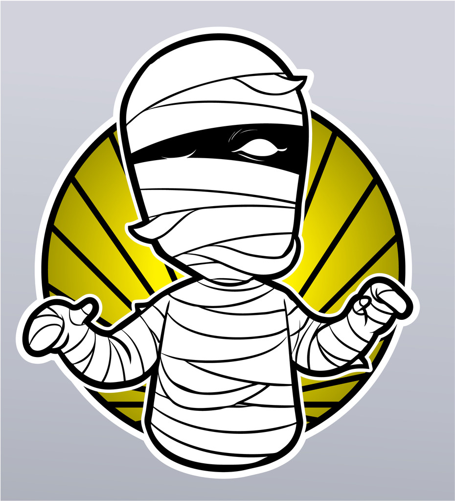 木乃伊的插图,矢量图的木乃伊