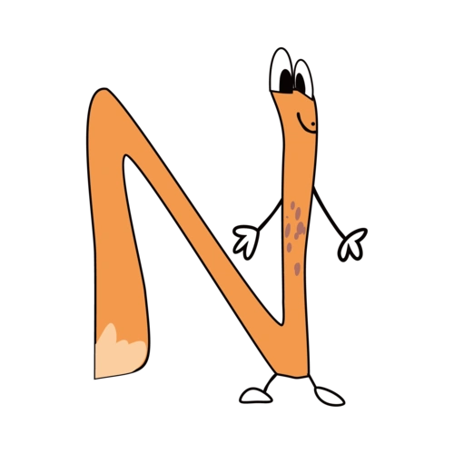 卡通英文字母字体n图片