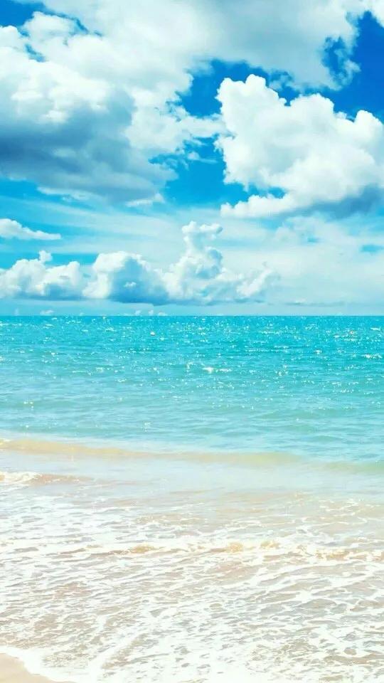 大海沙滩清新聊天背景,大海沙滩背景图片(愿你乘风破浪,扬帆远航)