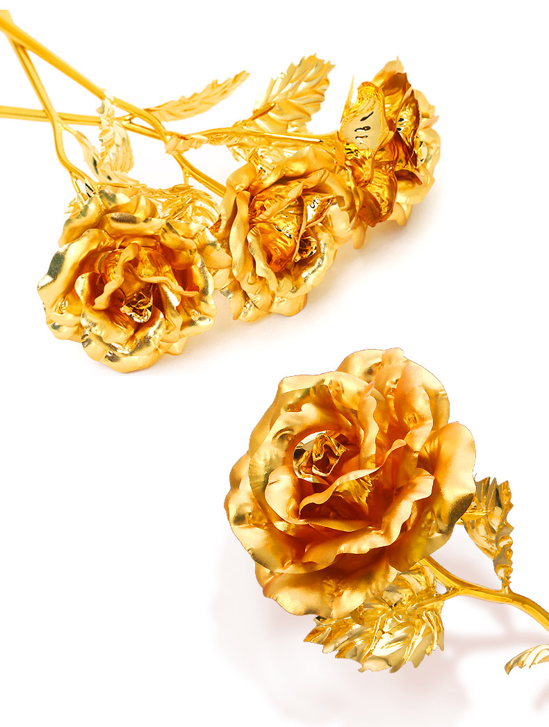 京选品质情人节礼物花带女友凋谢浪漫金玫瑰女生生日礼品定制玫瑰大号