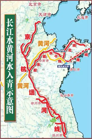 因为胶东地区连续4年都严重缺水,水库没蓄水,引黄济青工程本来只对