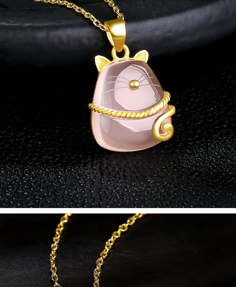 猫咪吊坠 18k项链【带证书】【图片 价格 品牌 报价】-京东